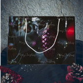 Dunkler Glamour Weihnachtsschmuck Große Geschenktüte