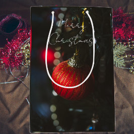 Dunkler Glamour Weihnachtsschmuck Mittlere Geschenktüte