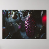 Dunkler Glamour Weihnachtsschmuck Poster (Vorne)