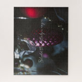 Dunkler Glamour Weihnachtsschmuck Puzzle (Vertikal)