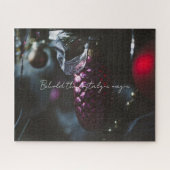 Dunkler Glamour Weihnachtsschmuck Puzzle (Horizontal)