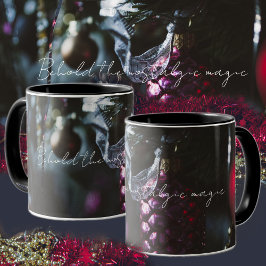 Dunkler Glamour Weihnachtsschmuck Tasse