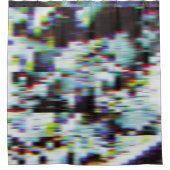 Dunkler glitzernder Hintergrund, Abbildung. Schwar Duschvorhang (Vorderseite)