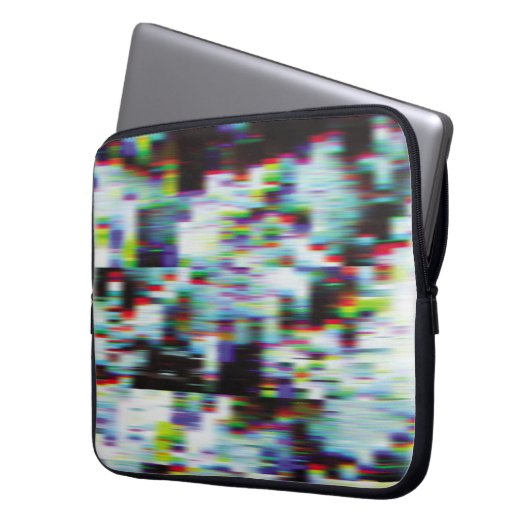 Dunkler glitzernder Hintergrund, Abbildung. Schwar Laptopschutzhülle (Vorderseite Links)