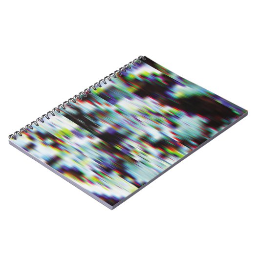 Dunkler glitzernder Hintergrund, Abbildung. Schwar Notizblock (Linke Seite)