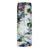 Dunkler glitzernder Hintergrund, Abbildung. Schwar Thermosbecher (Rückseite)