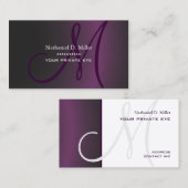 Dunkler Gradient Lila/DIY Visitenkarte (Vorne/Hinten)