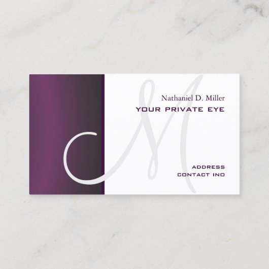 Dunkler Gradient Lila/DIY Visitenkarte (Rückseite)