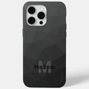 Dunkler grauer geometrischer Netz-Monogramm Case-Mate iPhone Hülle