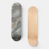 Dunkler grauer Marmor mit goldener Ader Skateboard (Vorderseite)
