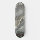 Dunkler grauer Marmor mit goldener Ader Skateboard (Vorderseite)