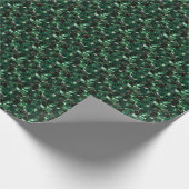 Dunkler grüner Edelstein Geschenkpapier (Ecke)