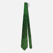 Dunkler grüner Glitter Krawatte (Vorderseite)