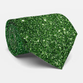 Dunkler grüner Glitter Krawatte (Gerollt)