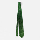 Dunkler grüner Glitter Krawatte (Rückseite)
