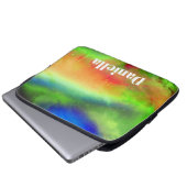 Dunkler grüner Holografischer Himmel mit Individue Laptopschutzhülle (Vorne Knopf)