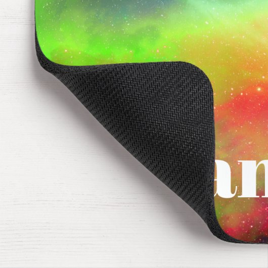 Dunkler grüner Holografischer Himmel mit Individue Mousepad (Ecke)