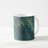 Dunkler grüner Marmor: Luxuriöse Textur. Kaffeetasse (VorderseiteRechts)