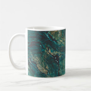 Dunkler grüner Marmor: Luxuriöse Textur. Kaffeetasse