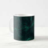 Dunkler grüner Marmor, nahtlose Textur. Kaffeetasse (Vorderseite Links)