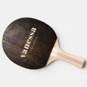 Dunkler Hackblock Minimaler Moderner Klassischer N Tischtennis Schläger (Seitenansicht)