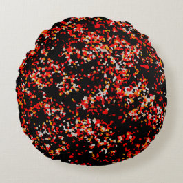 Dunkler Herbst Confetti Rundes Kissen