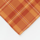Dunkler Herbst Orange Layered Detected Fall Karier Fleecedecke (Ecke)