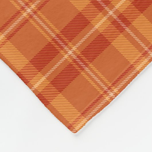 Dunkler Herbst Orange Layered Detected Fall Karier Fleecedecke (Ecke)