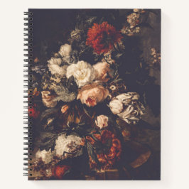 Dunkler Herbst Vintag florales Notebook Rosa Rosa  Notizblock