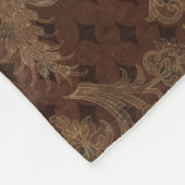 Dunkler HerbstDamast Fleecedecke (Ecke)