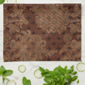 Dunkler HerbstDamast Geschirrtuch (Gefaltet)