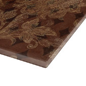 Dunkler HerbstDamast Schneidebrett (Ecke)