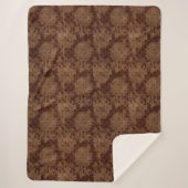 Dunkler HerbstDamast Sherpadecke (Vorderseite)