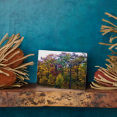 Dunkler Herbstwald Fotoplatte (Seite)