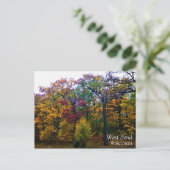 Dunkler Herbstwald Postkarte (Stehend Vorderseite)