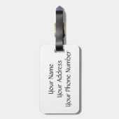 Dunkler Hibiskus Gepäckanhänger (Rückseite vertikal)