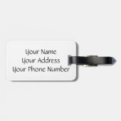 Dunkler Hibiskus Gepäckanhänger (Rückseite horizontal)