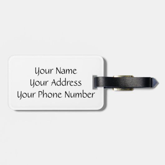 Dunkler Hibiskus Gepäckanhänger (Rückseite horizontal)