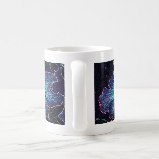 Dunkler Hibiskus Kaffeetasse (Henkel)