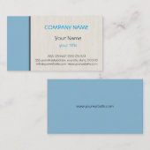 Dunkler Himmel Blau beruflich elegant modern Visitenkarte (Vorne/Hinten)