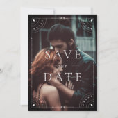 Dunkler Himmelsmond und Sterne Rett Datum Einladung (Vorderseite)