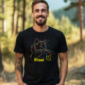 Dunkler Hintergrund Creative Cat T - Shirt