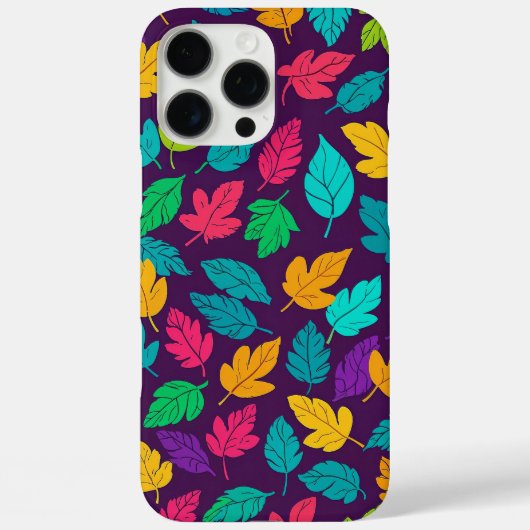 Dunkler Hintergrund des hellen, mehrfarbigen Leaf- Case-Mate iPhone Hülle (Rückseite)