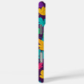 Dunkler Hintergrund des hellen, mehrfarbigen Leaf- Case-Mate iPhone Hülle (Rückseite / Rechts)