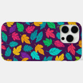 Dunkler Hintergrund des hellen, mehrfarbigen Leaf- Case-Mate iPhone Hülle (Rückseite (Horizontal))
