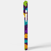 Dunkler Hintergrund des hellen, mehrfarbigen Leaf- Case-Mate iPhone Hülle (Rückseite / Links)