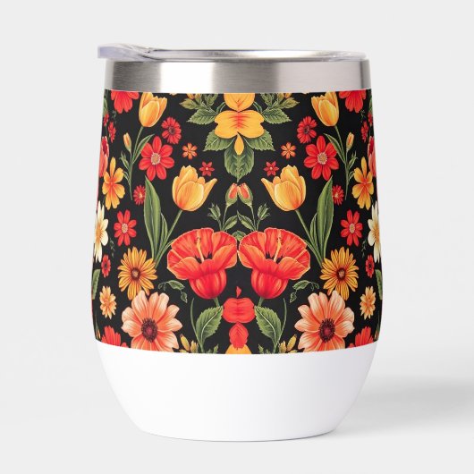 Dunkler Hintergrund farbenfrohe wilde Blume (Rechts)