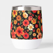 Dunkler Hintergrund farbenfrohe wilde Blume (Rückseite)