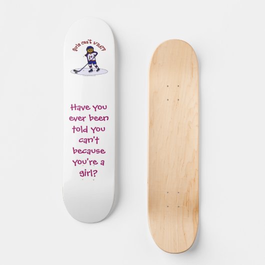 Dunkler Hockeyspieler Skateboard (Vorderseite)