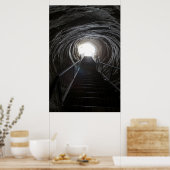 Dunkler Höhlentunnel Poster (Küche)